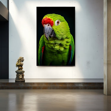 Green Parrot Painting